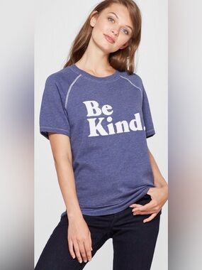 Grayson Threads Be Kind Blue Women’s short sleeve top size small #1292